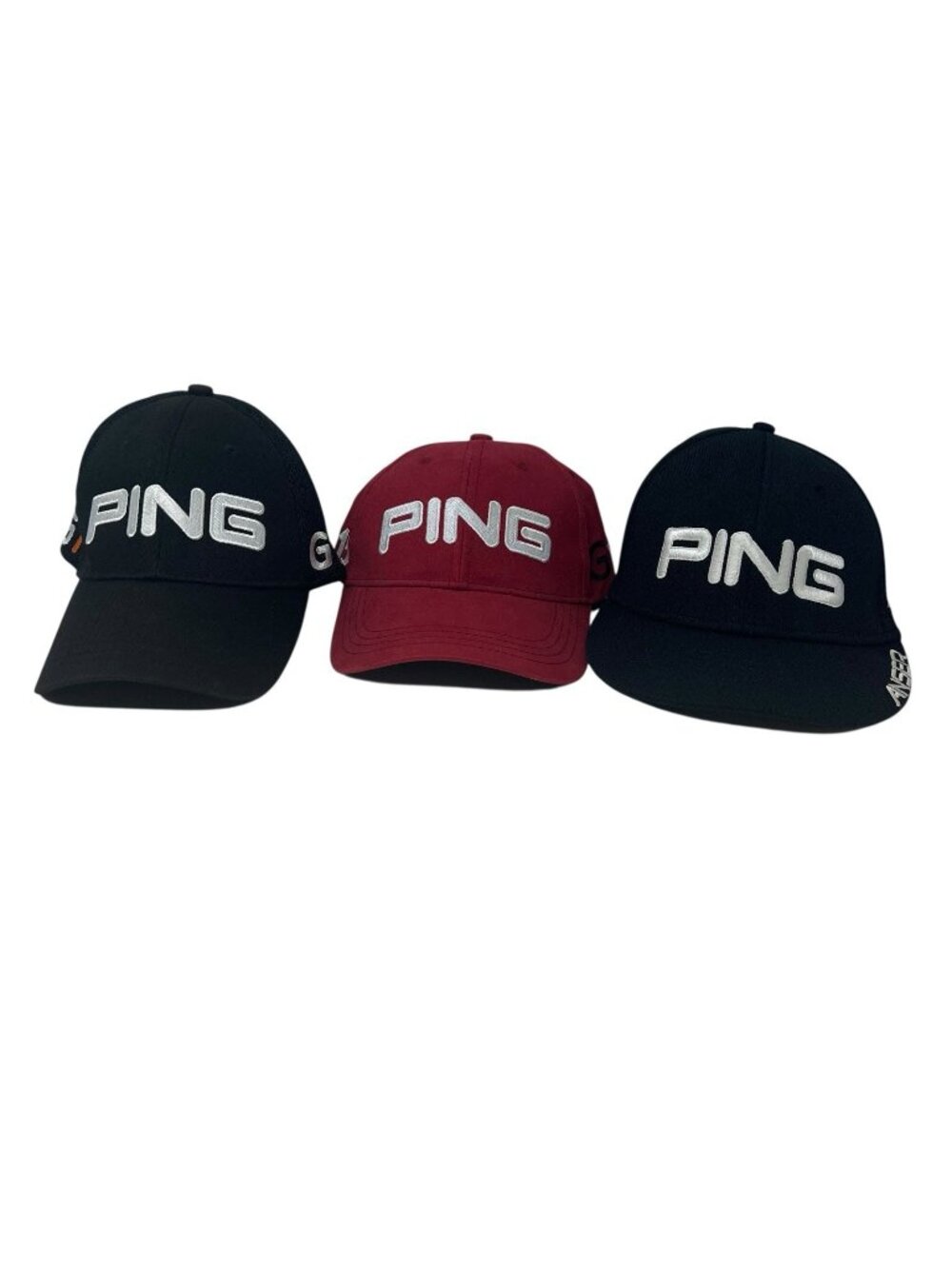 Ping Golf Hat Lot of 3 Fitted Baseball Cap G10 G15 Anser Under Armour Dad Logo